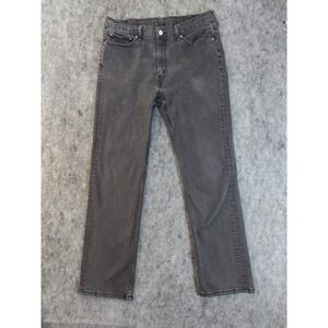 Levis 514 Jeans Mens 34x30‎ Black Slim Staight Fit Denim Tag size 38x32